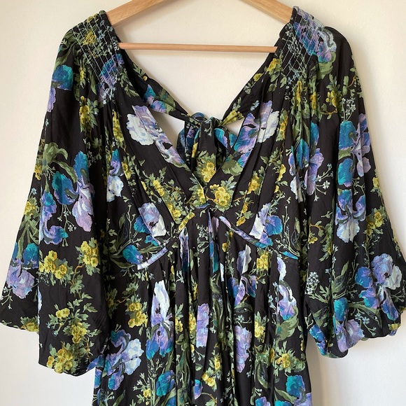 NEW Free People Beck Mini Dress In Black Combo - Picture 7 of 14